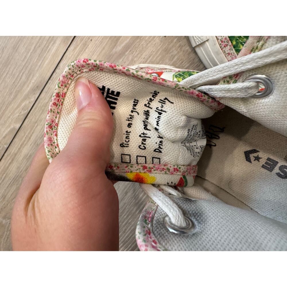 Converse Chuck Taylor All Star Platform High Top Floral Fruit Print Sneakers - Picture 7 of 10